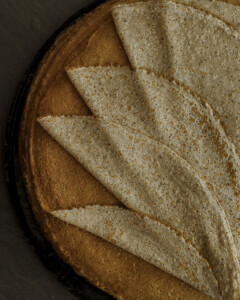 Crêpes disposées en dentelles